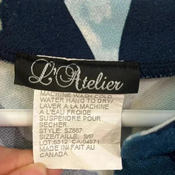 [S/P]L’Atelier Leaves pattern  Print LS Pull over Blouse - Picture 7 of 7